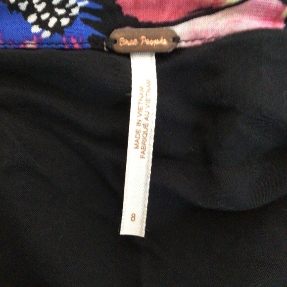 Free People Black Floral Sarong Skirt - Size 8 - Picture 5 of 6